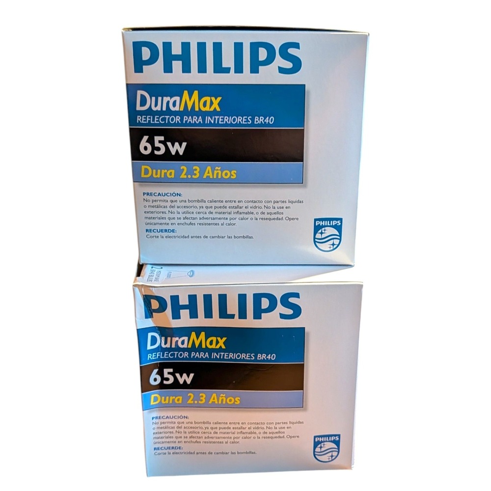 Philips DuraMax 65W Indoor BR40 Flood Light Bulbs 4 Pack Total Medium Base - Picture 4 of 9